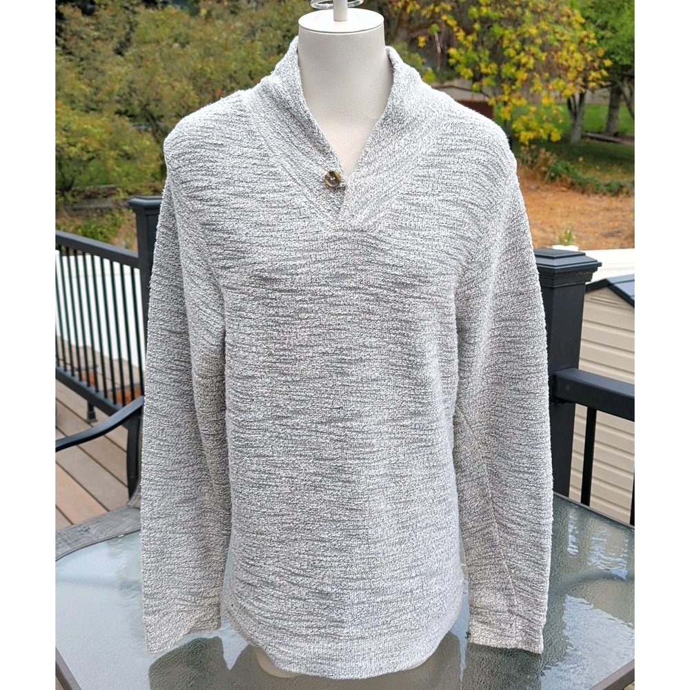 Paper Denim & Cloth Women's Large White & Black Pullover Sweater Long Sleeve